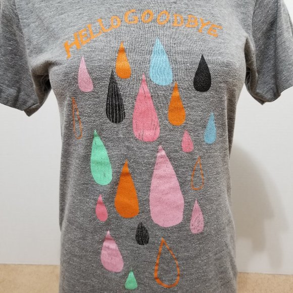 Hellogoodbye shirt Small raindrops rain falling graphic band merch emo - Picture 5 of 11